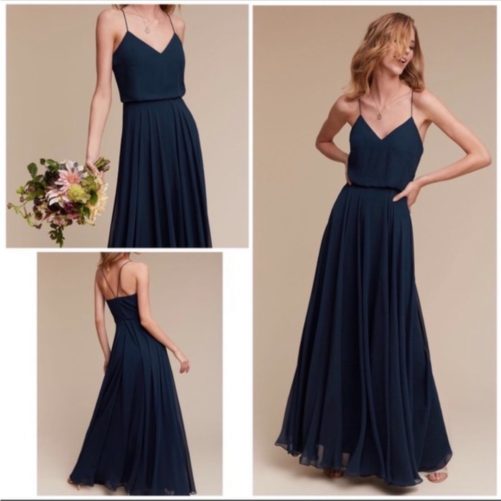 Jenny Yoo Inesse Dress - Navy - Size 4